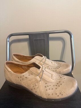 Cobb Hill Paula Slip On Comfort Shoes Size 10 Linen Leather